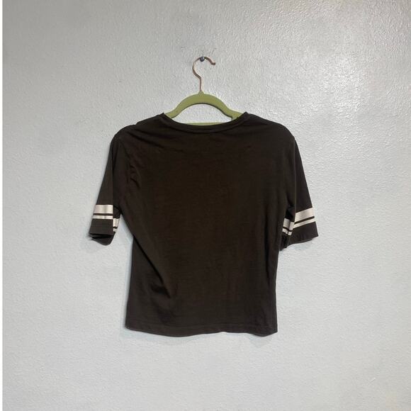 Zara Brown Short Sleeve Graphic Tee Sz M - Picture 8 of 10